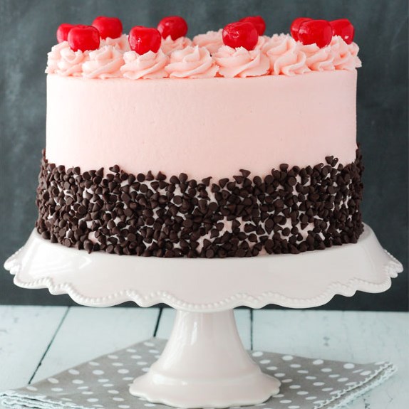 CHERRY CHOCOLATE CHIP CAKE #chocolatecake #cakerecipe