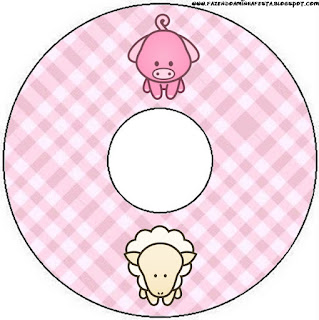 Baby Farm in Pink Free Printable CD Labels