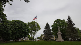 the main flag pole on the Town Common was recently  repainted and hung with a new flag