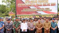 Personel Lanal Bintan Ikuti Gelar Pasukan Operasi Mantap Praja Seligi 2024 di Polresta Bintan