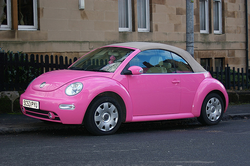 Get it in pink  Everything pink: Pink Volkswagen Beetle cars
