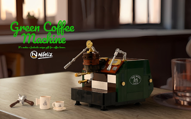 Nifeliz Green Coffee Machines Compatible With Lego