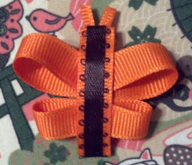 Handmade butterfly baby ribbon clip barrette