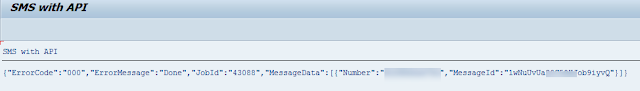 abap code to send sms with api