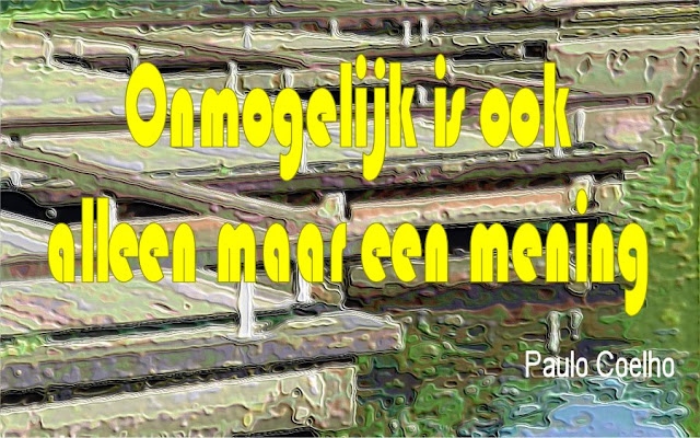 onmogelijk is ook maar een mening