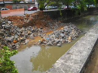 Canal do Lucaia depois da enchente da semana passada