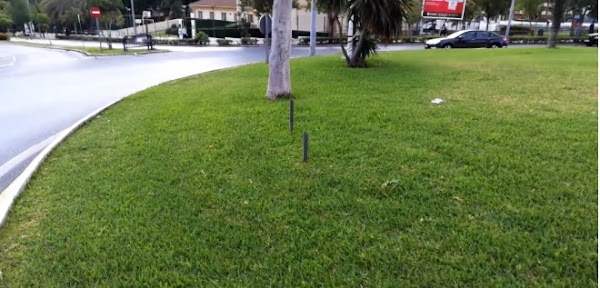Málaga, arrancan la placa de la glorieta de Al-Thani