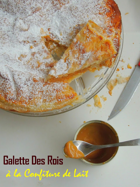 Galette des rois, French King's cake with milk jam