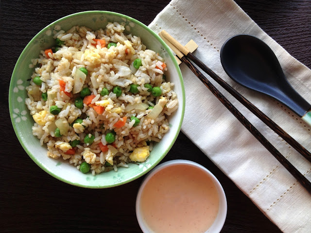 Hibachi-Style Fried Rice with Yum Yum Sauce