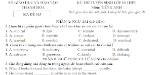 TUYỂN TẬP 50 ĐỀ THI VÀO 10 CÓ ĐÁP ÁN (ĐỀ 15)