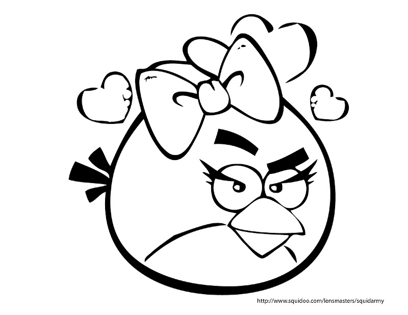 Angry Birds coloring pages Girl Birds title=