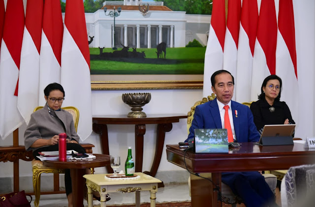 Jokowi Ikuti Konferensi Tingkat Tinggi Luar Biasa G20 Bahas COVID-19 dari Istana Bogor