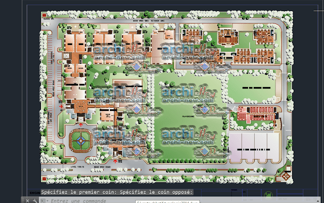 Horizontal projections of the project Engineering college dwg  