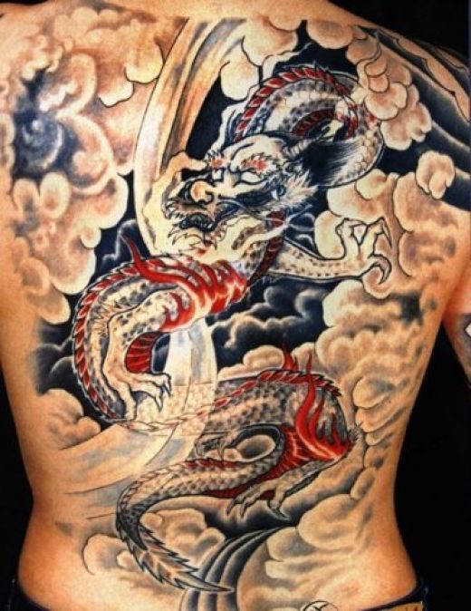 back tattoos for men. Trinity Tattoo - Back tattoo