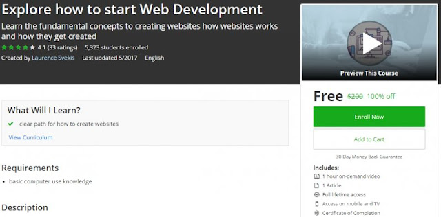 [100% Off] Explore how to start Web Development| Worth 200$