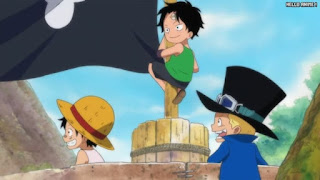 ワンピースアニメ 497話 幼少期 エース サボ ルフィ ACE LUFFY SABO | ONE PIECE Episode 497 ASL