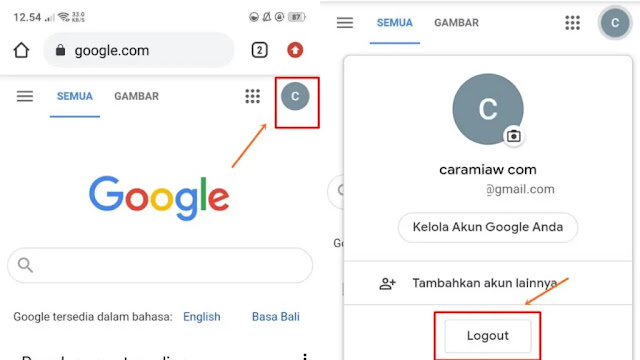 Cara Logout Akun Google di Laptop