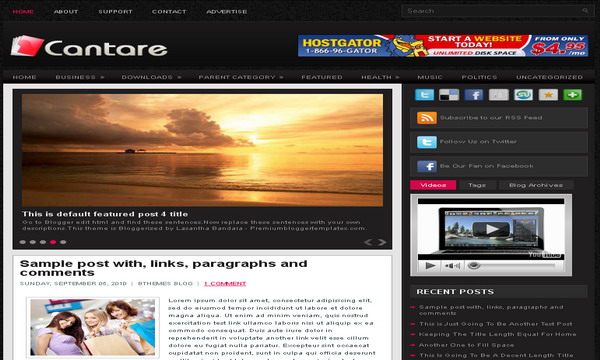 Cantare Blogger Template