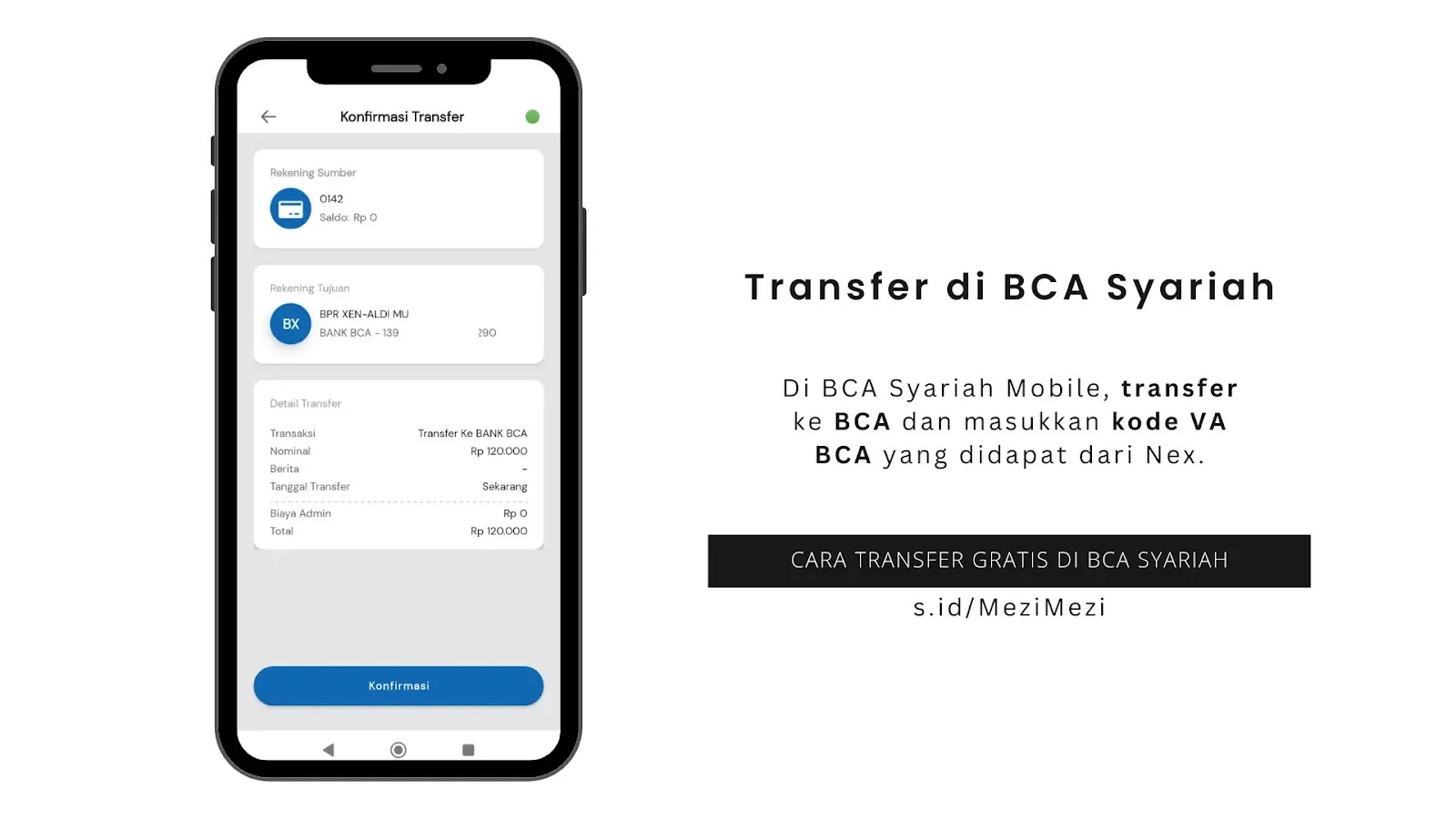 Cara Transfer Gratis dari BCA Syariah ke Semua Bank by @aezife