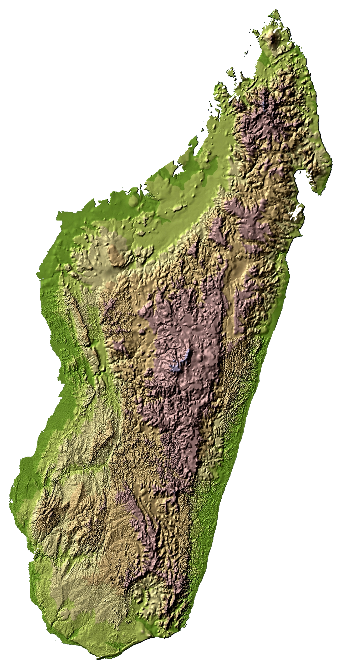 Madagascar Relief Map