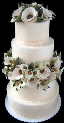 Wedding Cake With Calla Lilies