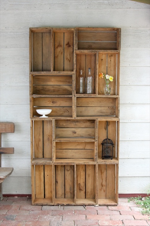 Bookshelf Made From Wood Pallets