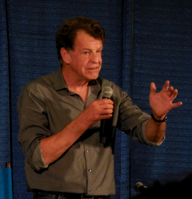 John Noble answering fans' questions at Shore Leave 38, Hunt Valley, MD.
