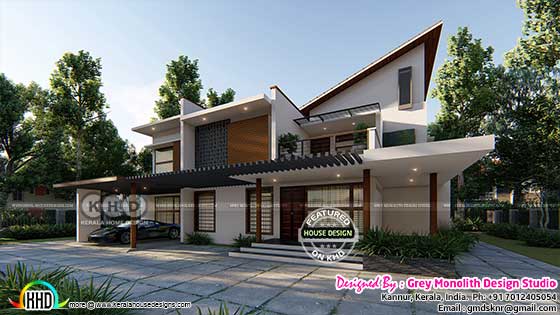 Ultra modern 4 bedroom modern home plan