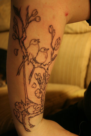 japanese cherry blossom tattoo. Arm Japanese Tattoos With
