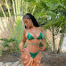 Tiona Fernan in two-piece green bikini
