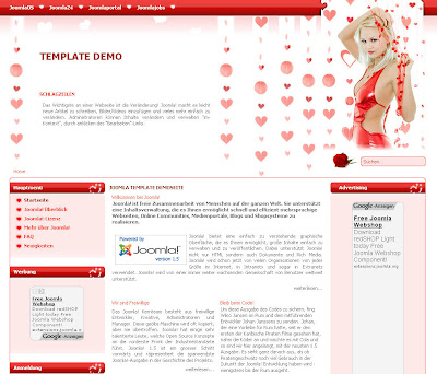 Siteground j15-123 (My Valentine) - шаблон для Joomla 1.5