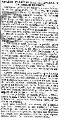 Más información en ABC sobre el Match Internacional de Ajedrez Argentina-España, 1946