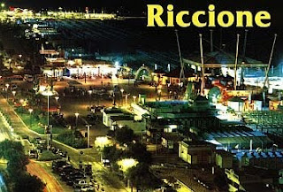 cartolina Riccione di Notte