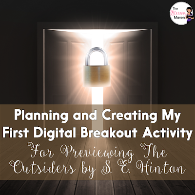 The timer is ticking. Will your students be able to escape? Breakouts are a great way to make content interactive and encourage collaboration among students. Learn more about breakout activities, also known as Escape Room games, and how I planned and created my first digital breakout for previewing The Outsiders by S. E. Hinton.