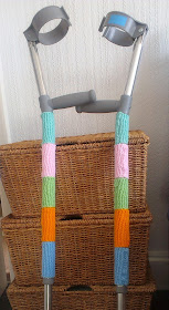 Decorated crutches