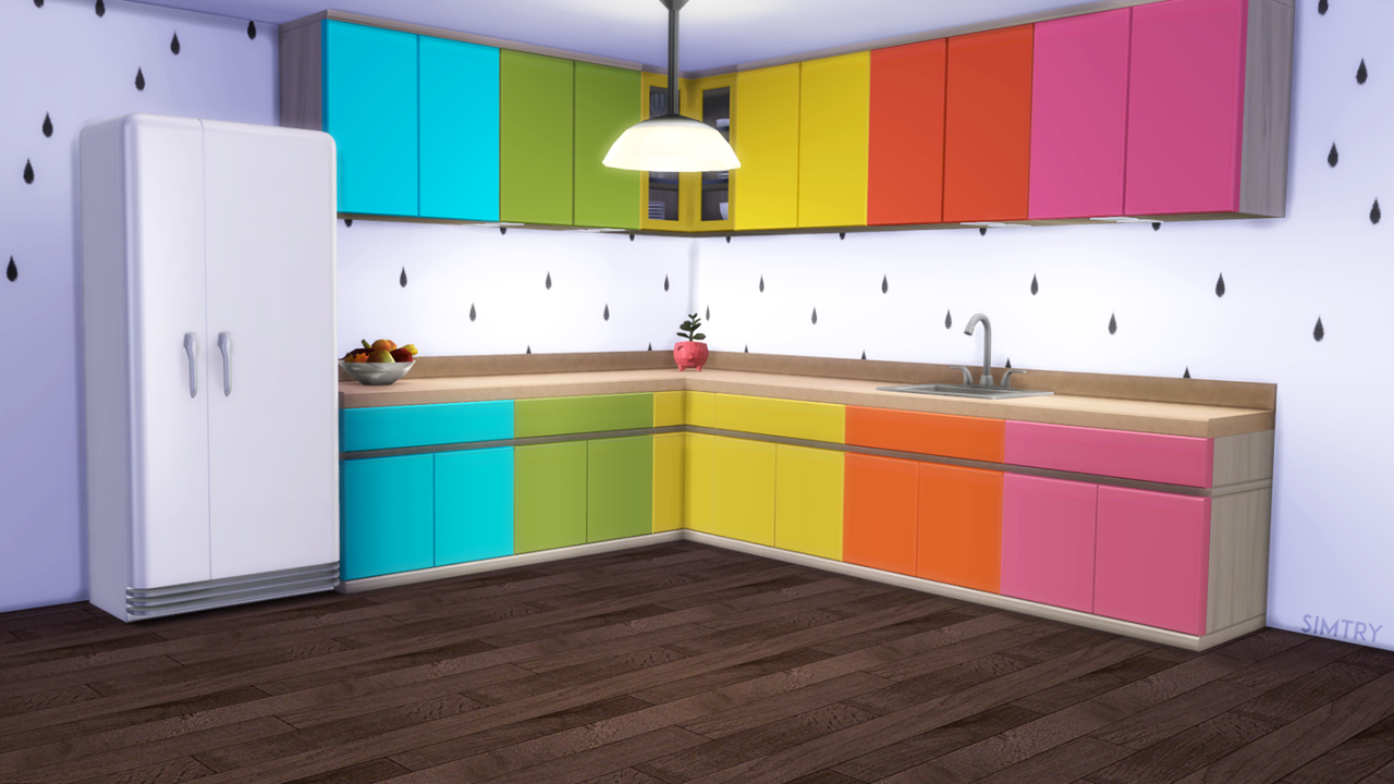 My Sims 4 Blog Kitchen Counter and Cabinet Recolors by Simtry