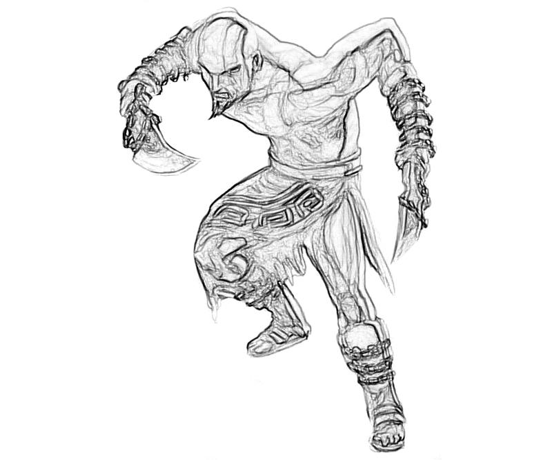 God of War Ascension Kratos Skill Coloring Pages title=
