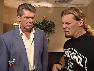 WWE / WWF Invasion 2001 PPV - Chris Jericho tells Vince McMahon how disgusting ECW was