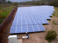 A SolarCity installation for Meteor Vineyard in Napa, Calif., features more efficient U.S.-made solar panels and a streamlined assembly process. (Photo Credit: Steve Jurvetson, courtesy of Flickr) Click to Enlarge.