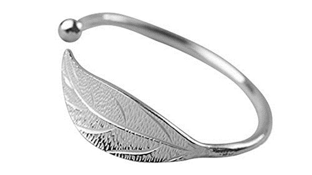 Dharshana Trends 925 Silver Plated Leaf Bracelet for Women