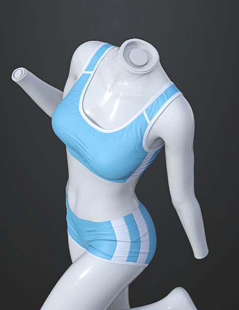 dForce SU Athletics Outfit for Genesis 9, 8.1, and 8 Female