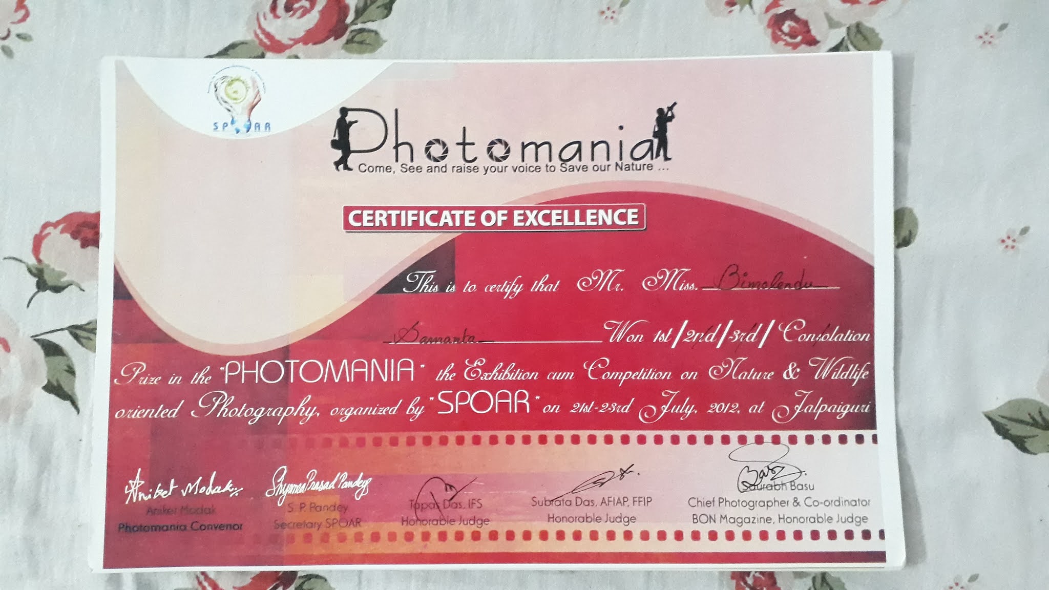 bimal photography award