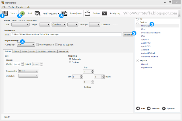 HandBrake Interface