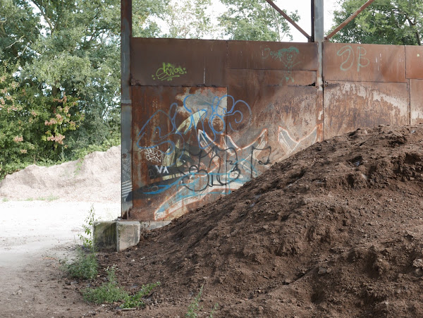 Verlaten gebouw met graffiti