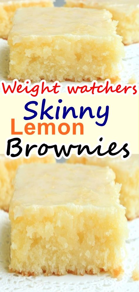 you love lemon bars or lemon brownies ? this lemon lemon brownies recipe is the best ever, come with only 3 weight watchers points #Smartpoints #Skinnyrecipes #Lemon #lemonbrownies #brownies #skinnylemonbrownies #weightwatchers #weightwatchersrecipes #weight_watchers #desserts #food #skinnydesserts #3points #smartpoints #WWrecipes #healthyrecipes #letseat #recipesideas #kidsfood #cake #letseat