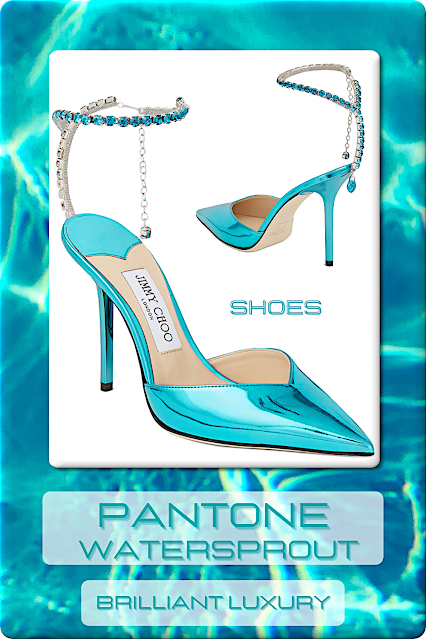 ♦Pantone Fashion Color Watersprout Shoes #pantone #shoes #turquoise #brilliantluxury