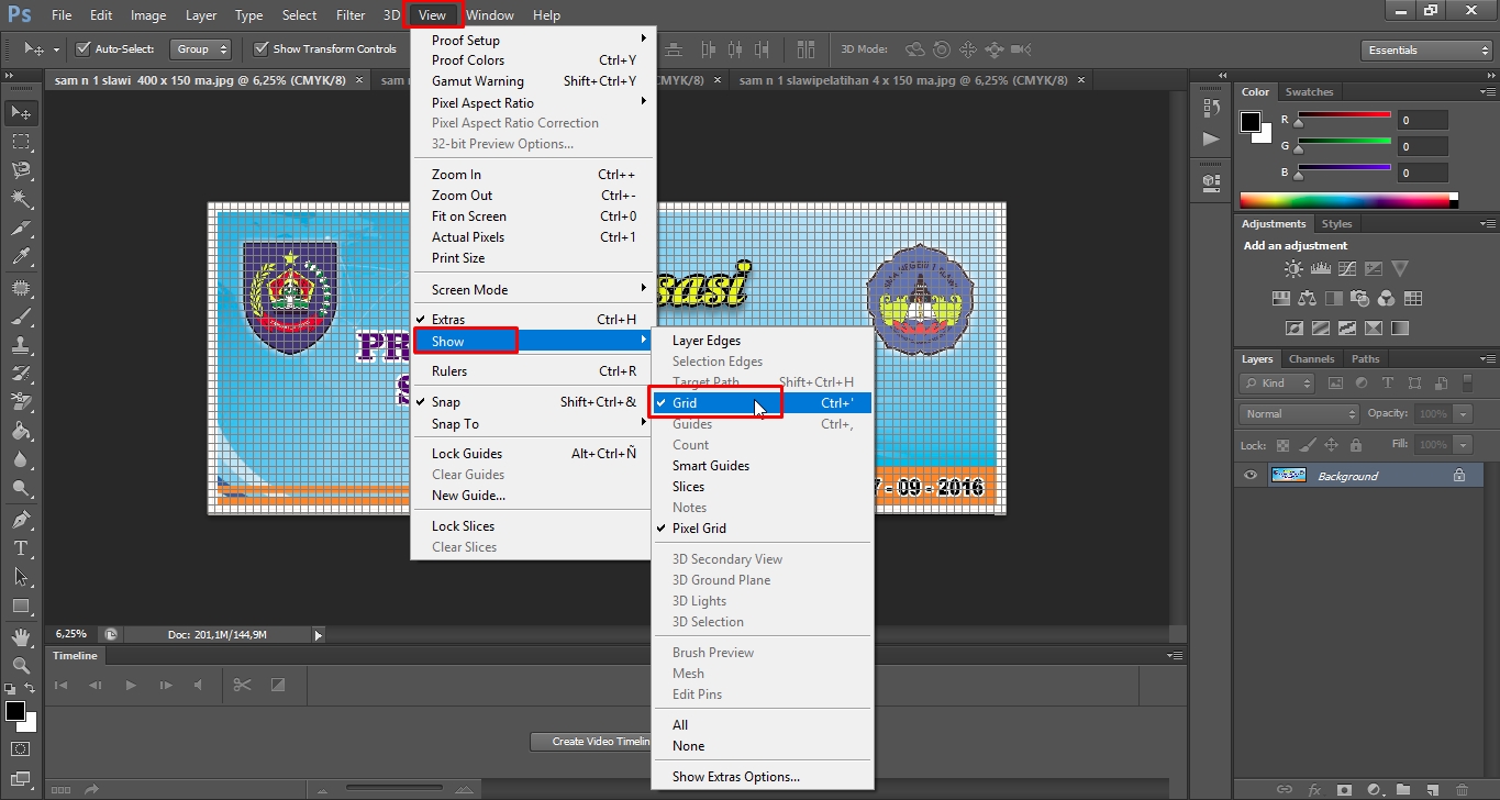 Cara Menghilangkan Kotak Kotak Atau Grid Photoshop DODO GRAFIS
