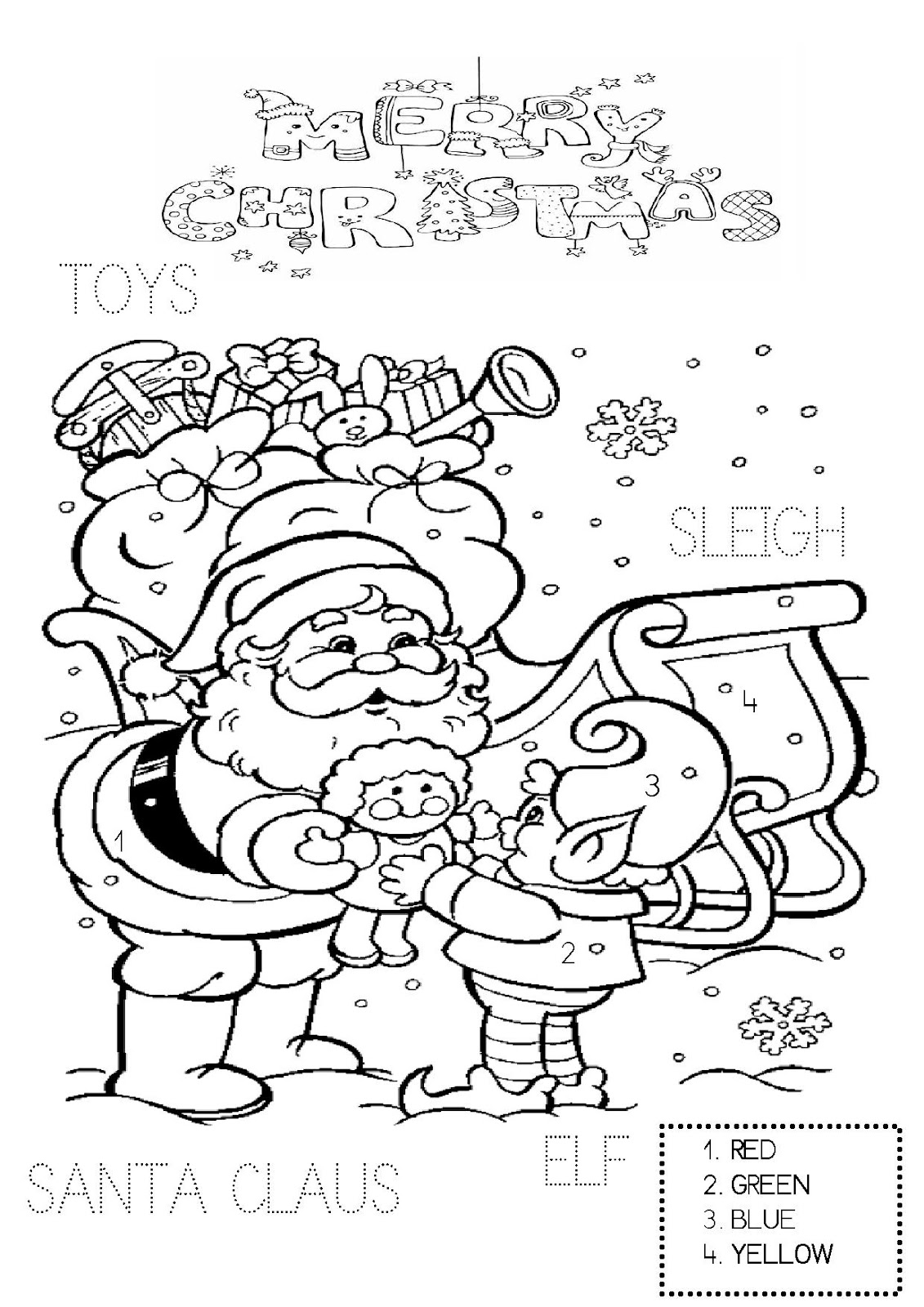 English for children: CHRISTMAS WORKSHEET