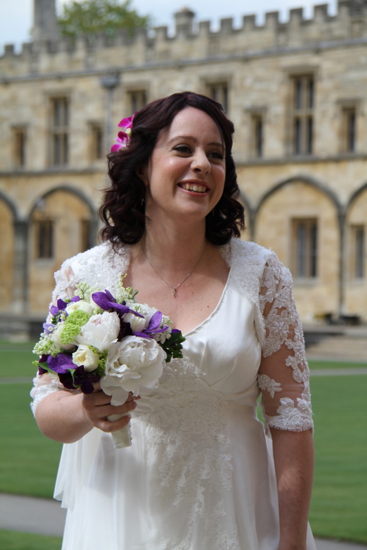 her wedding bouquet which