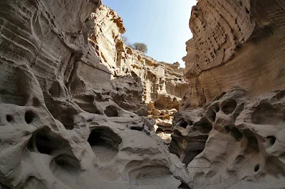 weird forms of the rocks in the Stars valley of Qeshm.